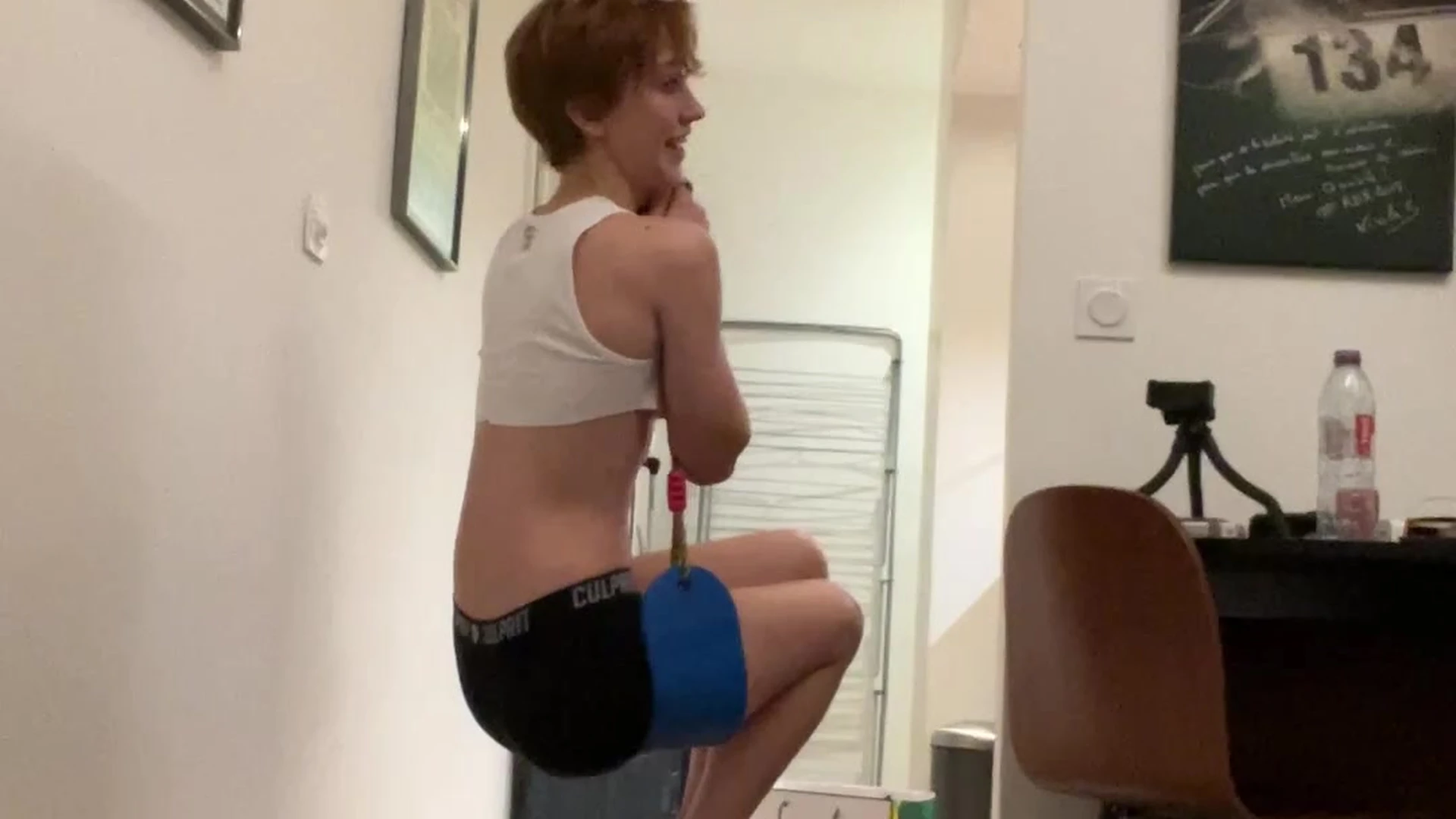 Exposed caucasian AliceOnCam dildo