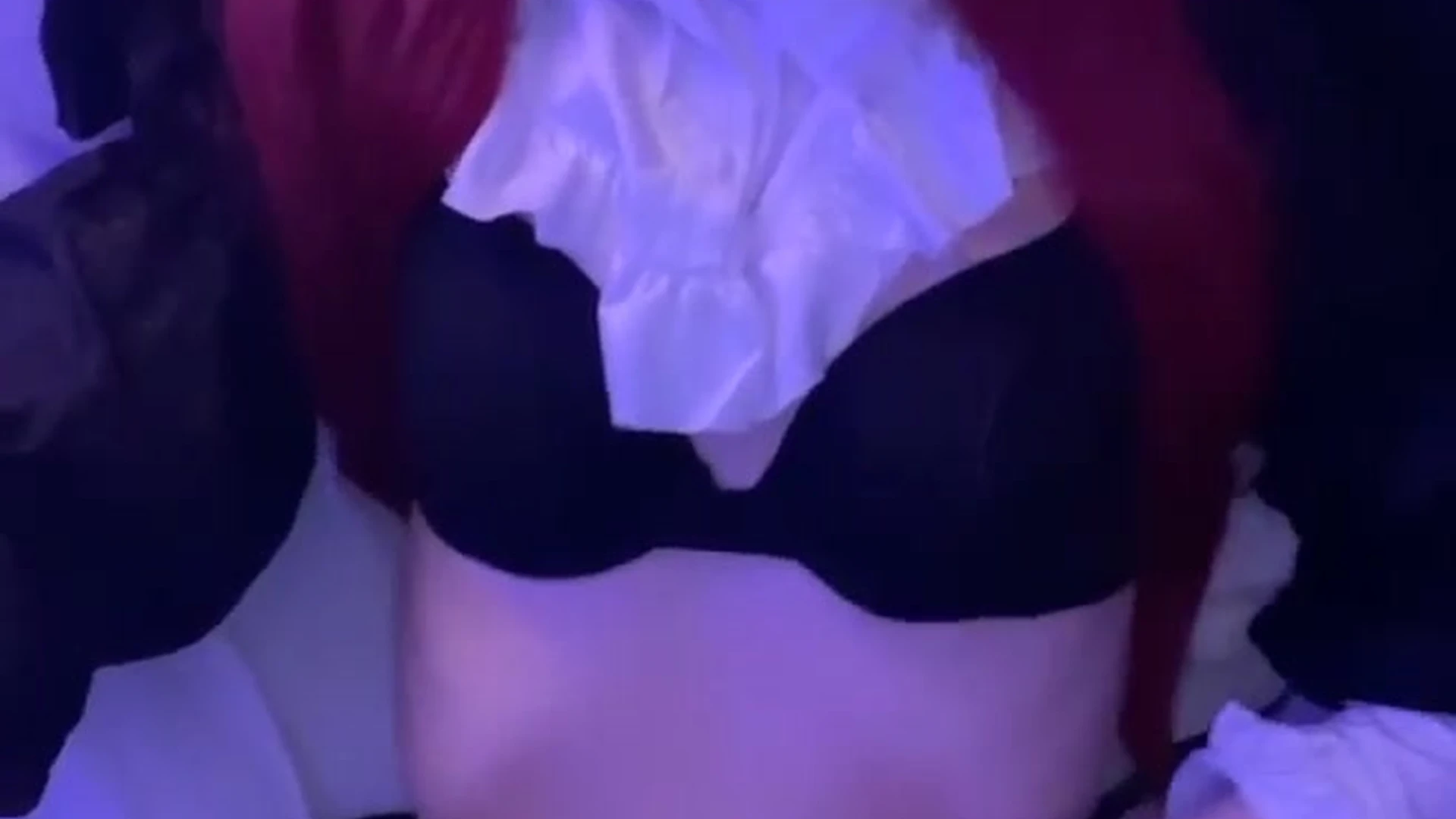 Exposed cutie cosplayer Strawbeariemilkk boobs