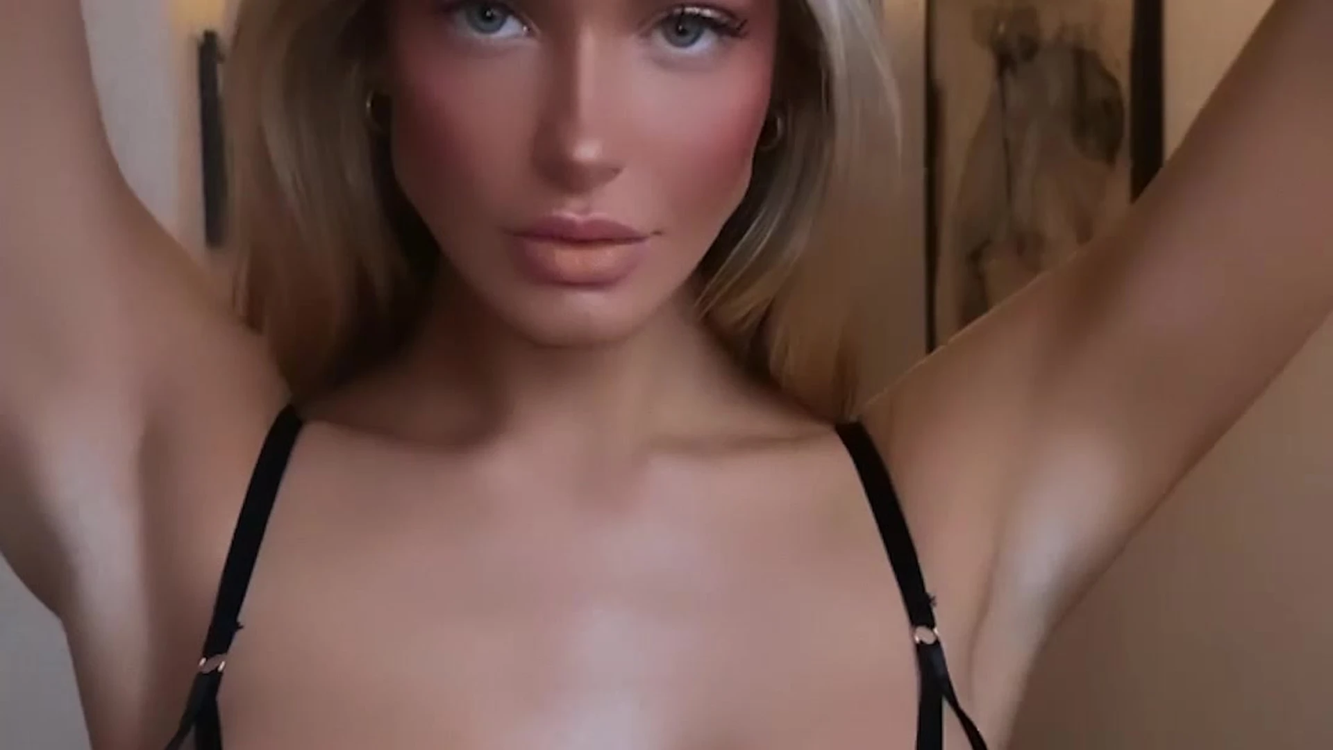 shy Sweating blonde Hannah Palmer sex tape