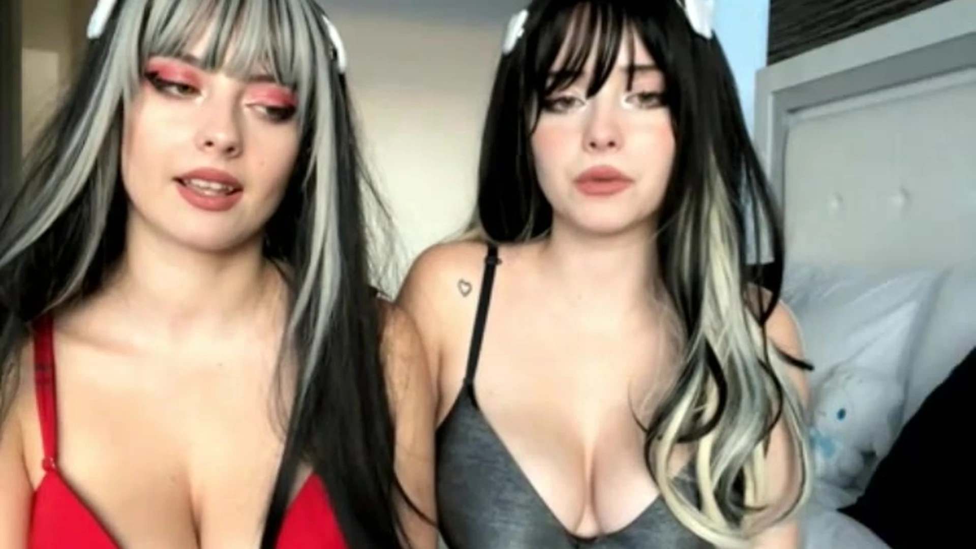 Brunette Burch twins nude